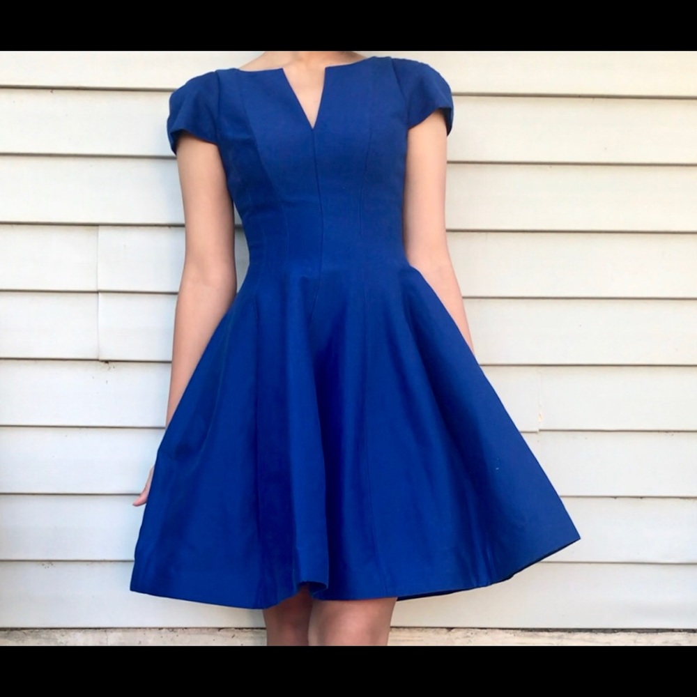 Cobalt blue halston heritage dress